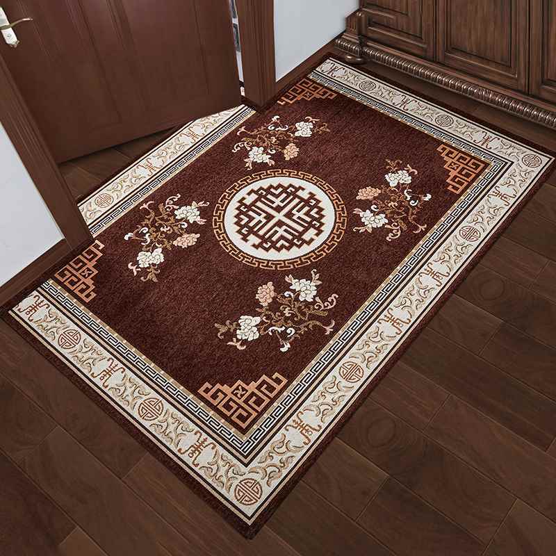 新中式进门地垫家用门口脚垫入户C门垫子客厅门垫卧室地毯可定制