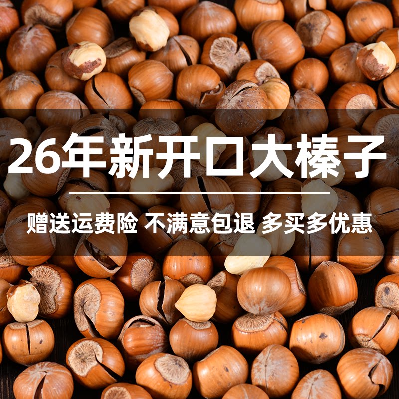 榛子东北特产新鲜铁岭野生开口大臻子坚果干果炒熟原味无添加榛果