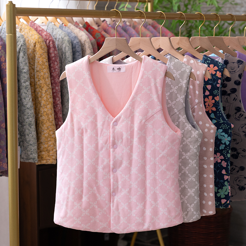 棉花加厚保暖贴身内穿短款马夹