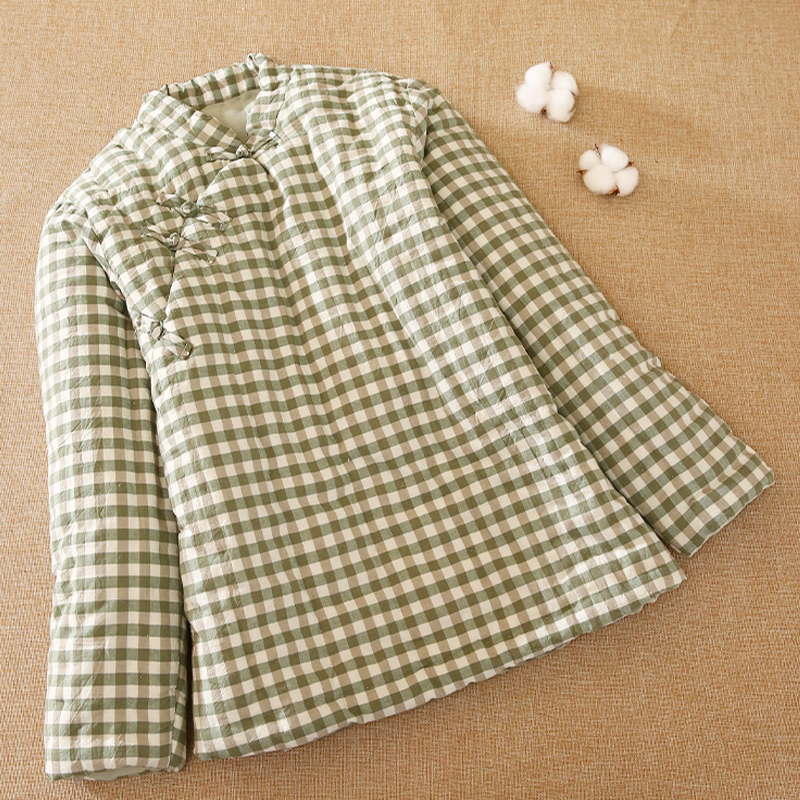 棉花手工中国风斜襟棉袄