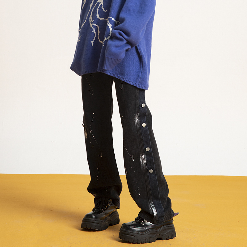 新因素宋亚轩同款牛仔裤排扣设计