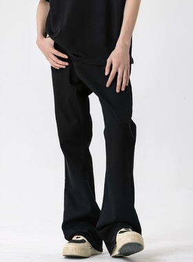 新因素美式弹力微喇叭牛仔裤子男女cleanfit宽松直筒517弯刀长裤