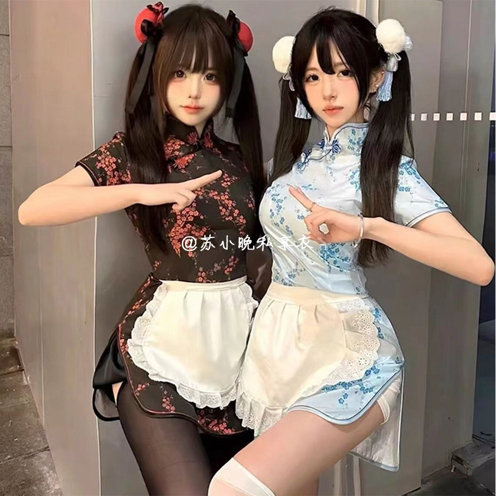 苏小晚 甜媚小町娘~性感中华娘旗袍激情免脱诱惑女仆装角色扮演