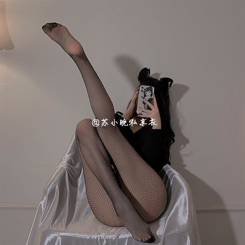 苏小晚情趣丝袜性感连裤网袜带亮钻辣妹百搭网袜纯欲网红诱惑丝袜