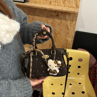 韩国小众手提保龄球包包女