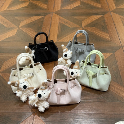 韩国小众手提编织包包女