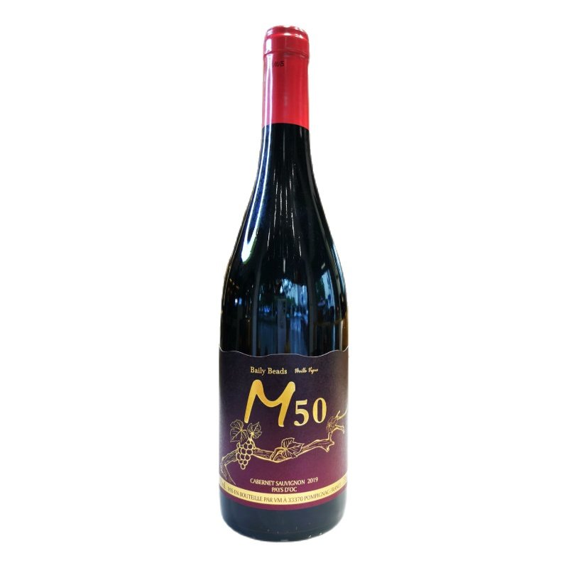中粮法国原装原瓶进口贝利珠m50干红葡萄酒15度赤霞珠750ml商务餐