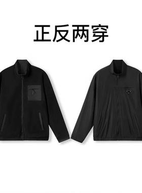 澄城优选男装意式经典卫衣一衣两穿秋冬男士加绒保暖立n领夹克外