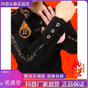 商务刺绣战马高级潮德绒保 长袖 墨峰阁服饰26新款 秋c冬男卫衣时尚