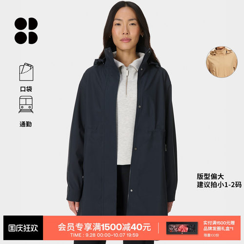 SweatyBetty长款风衣夹克外套