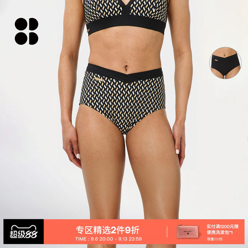 SweatyBetty高腰比基尼三角泳裤