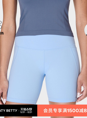 SweatyBetty Power印花热力裤6英寸健身紧身骑行短裤女SB4822AP R