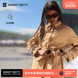 Sweaty Betty  Motion 26秋季新款休闲系带长款风衣外套女SB03146
