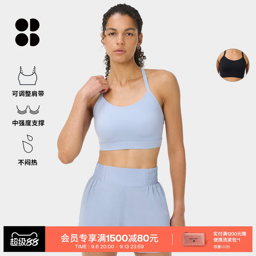 SweatyBetty中强度支撑运动文胸