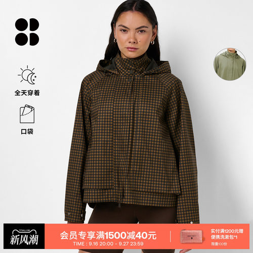 Motion休闲短款连帽派克夹克外套