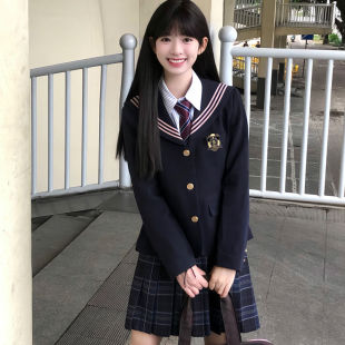 jk制服西装外套秋冬季原创款学院风校供感小个子西服套装日系女