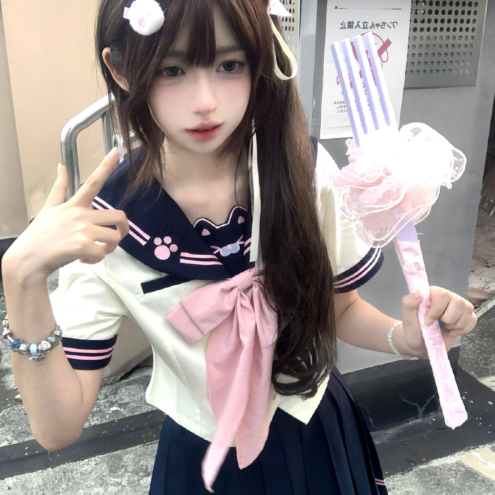 肥猫jk【喵喵物语】原创日系幼稚园水手服萌系可爱软妹JK制服套装