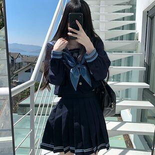 原创正版水手服jk制服裙校供学院风短袖不良基础款套装南栀中间服