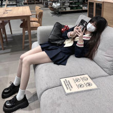 空栗鼠丸原创jk制服学院风基础款绀色中间服jk水手服百褶裙套装女