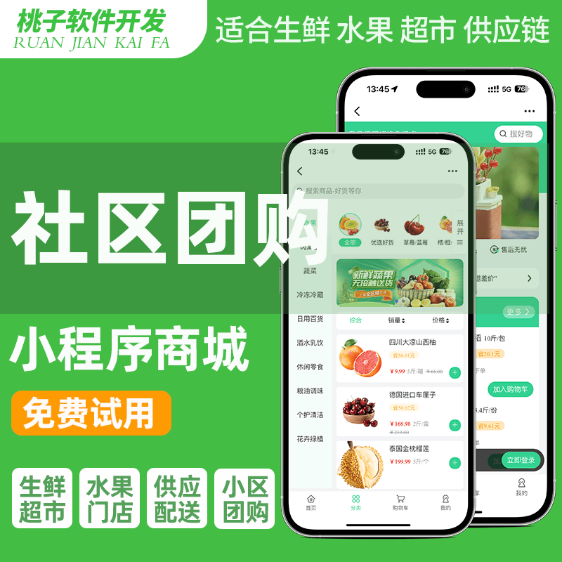 社区团购小程序商城配送同城开发平面广告设计