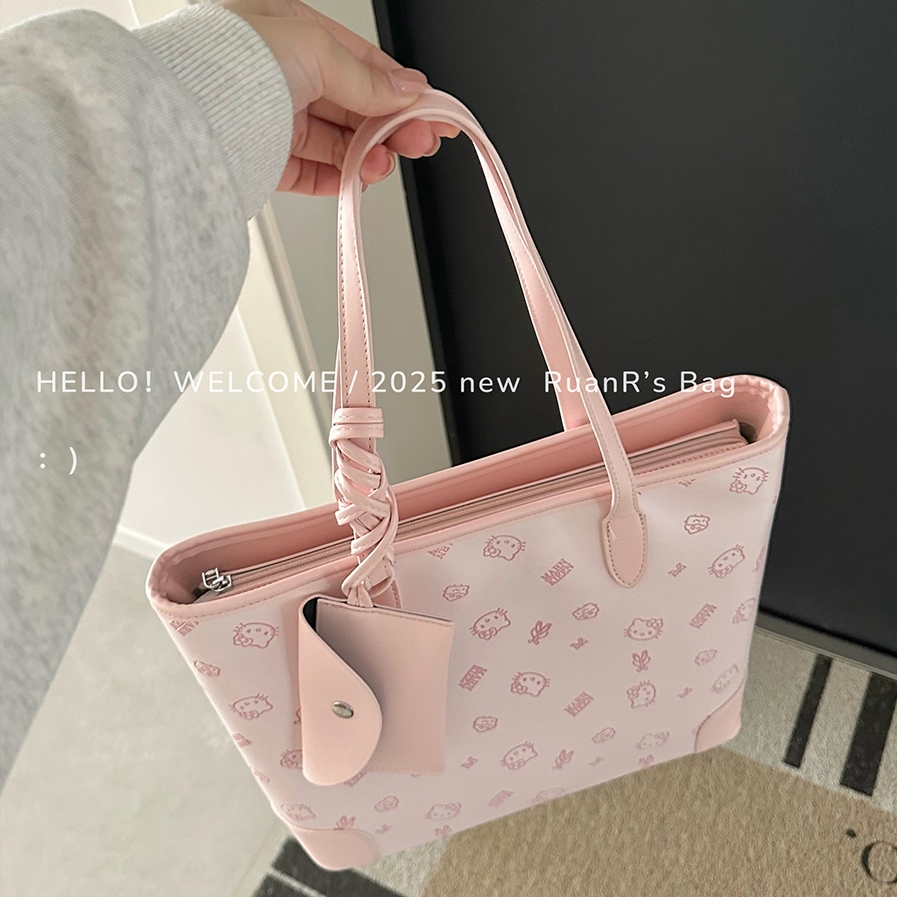 软软的包 可爱kt托特包大容量单肩包包女通勤百搭休闲ins韩系