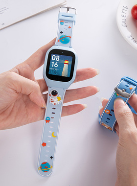 适用米兔儿童手表5C表带小米电话6C卡通图案表链4CU1小寻手表通用腕带男女孩腕带配件