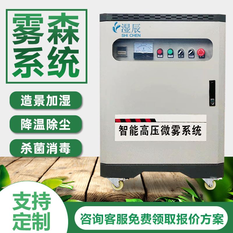 喷淋喷雾机冷雾雾森系统人造雾主机高压雾化除尘设备室外景观降温