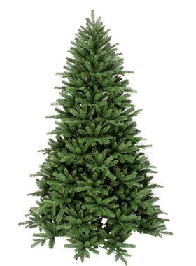 厂家直销户外装饰绿色仿真圣诞树240cmPVC尖头商场节日装饰自动树