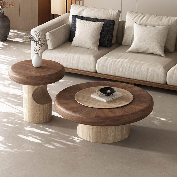 茶几客厅家用小户型中古风2026年新款轻奢高级感实木茶桌边几组合,住宅家具,茶几,淘宝优惠券,粉丝福利购,淘宝优惠卷