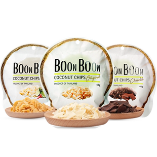 椰满满BOONBOON椰子脆片椰子肉片椰片泰国进口非油炸烘焙休闲零食