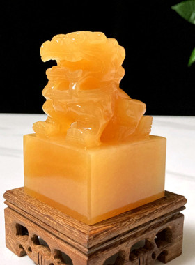 狮子印章商务礼品玉玺刻字定制