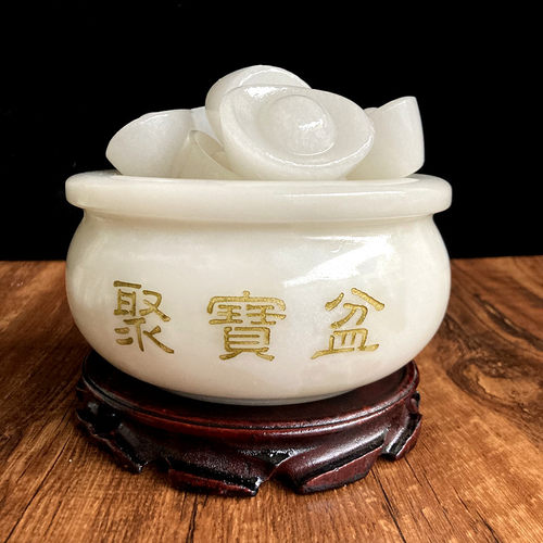 锦玉秀美玉石祝福简约客厅玉雕