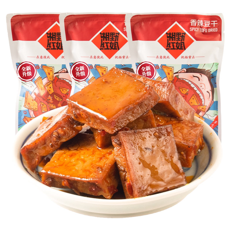 湘野红姐香辣豆干小零食湖南特产香干豆腐干小包装即食休闲食品