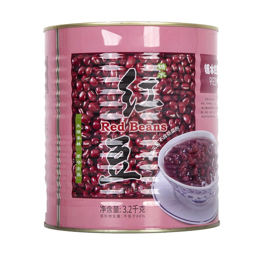 太湖美林红豆罐头3.2kg蜜豆红豆奶茶店专用小料大包装商用茶饮