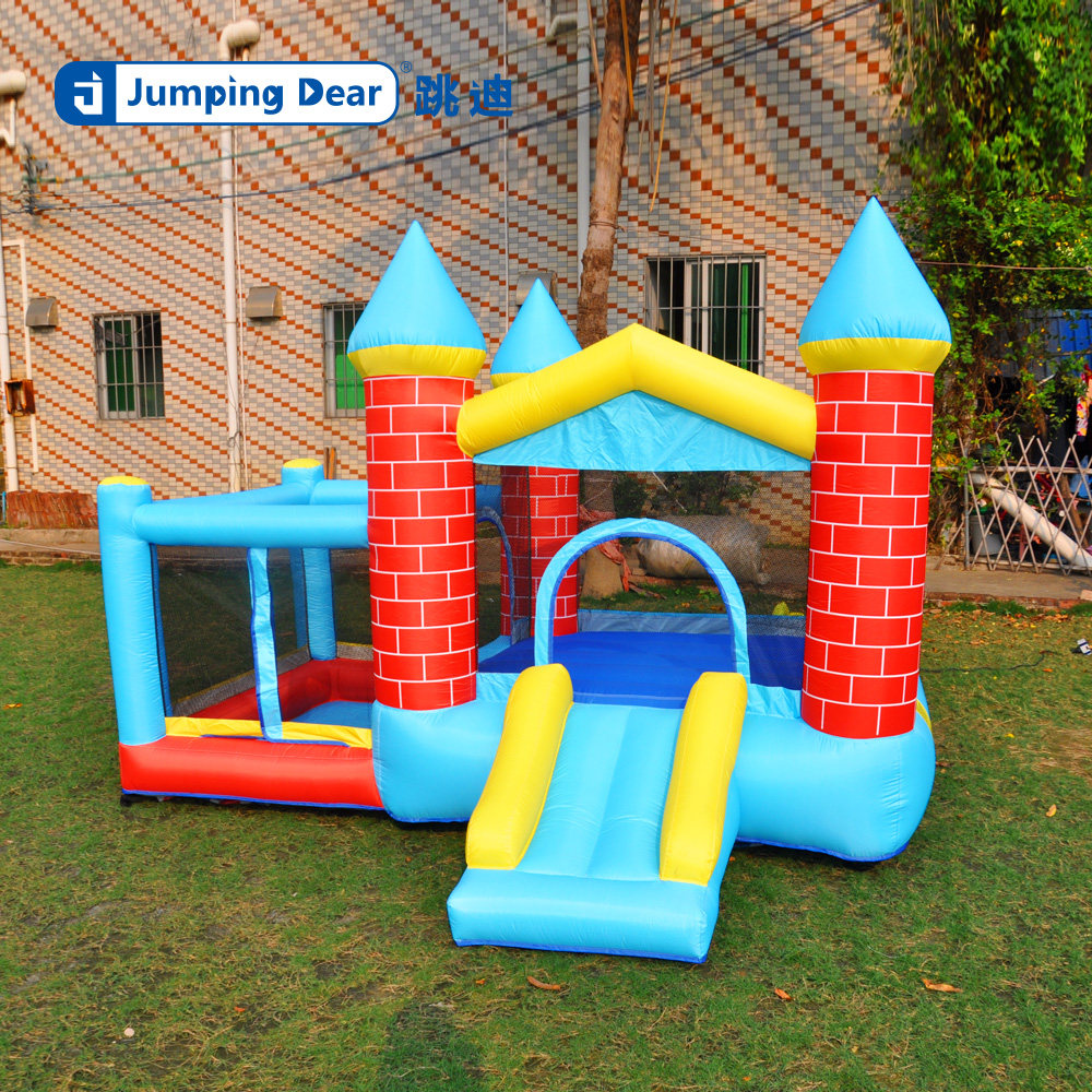 跳迪充气蹦蹦床小型滑滑梯家用淘气堡儿童乐园充气城堡跳跳床玩具