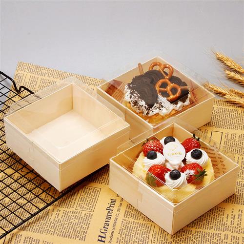 提拉米苏盒子木质三明治奶油年糕包装盒甜品巴斯克芝士慕斯蛋糕盒