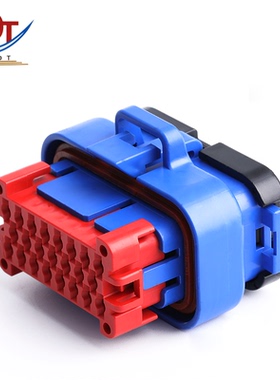 新能源电动汽车770680-5护套塑料接插件国产23P孔胶壳蓝色控制器