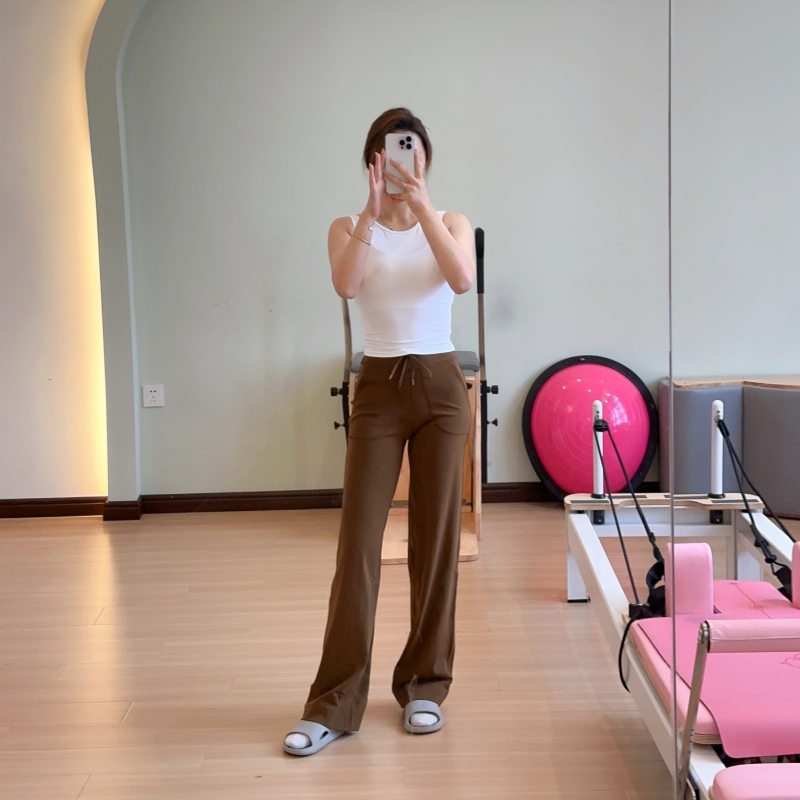 LULU阔腿直筒瑜伽女士运动长裤