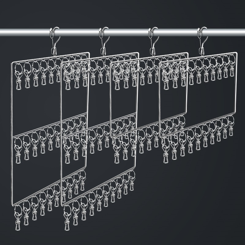 晒袜子神器阳台多功能不锈钢夹子凉内衣内裤工具晾衣架铁2022新款