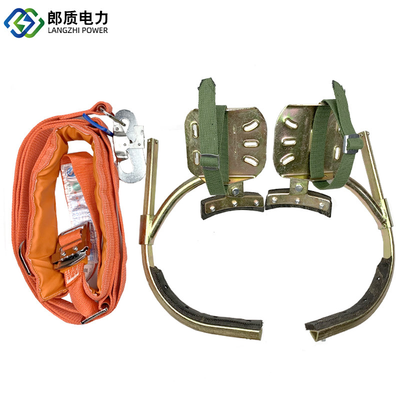 郎质电力脚扣爬杆电杆子攀爬神器电工电线杆作业高碳钢脚爬趴脚踏