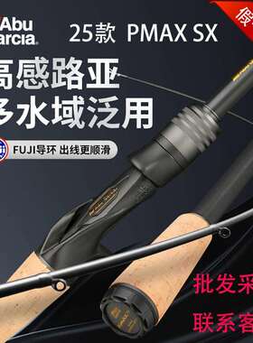 阿布富士导环25款PMAXSX泛用远投直柄枪柄马口全水域微物杆阿布