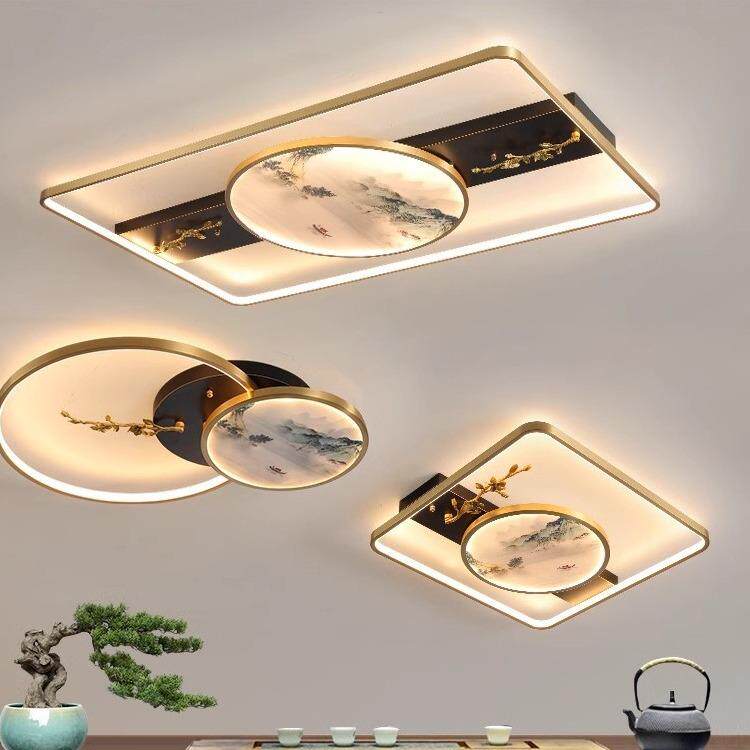 新中式灯具套餐客厅灯LED吸顶灯简约房间灯创意个性餐厅灯卧室灯
