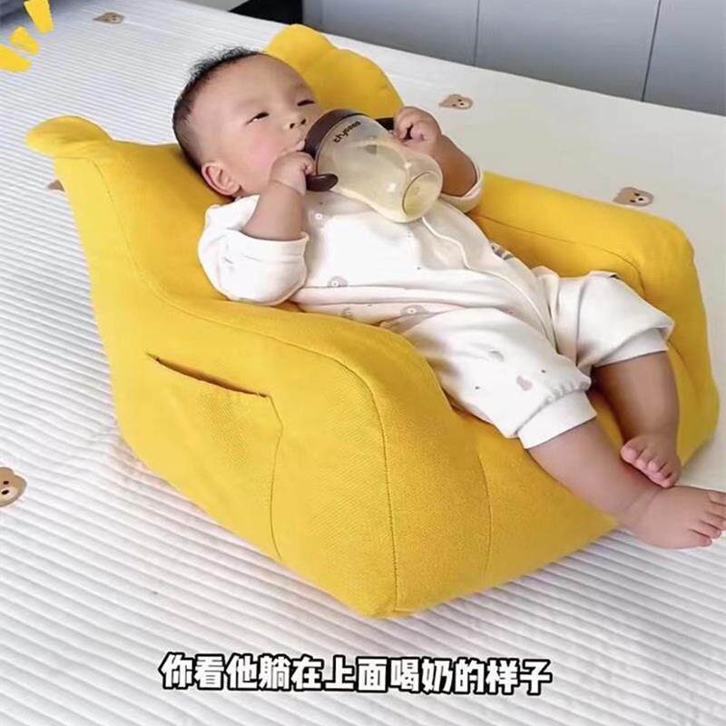 婴儿沙发可躺可睡小月龄单人凳坐地防摔可爱卡通简约公主软靠背椅