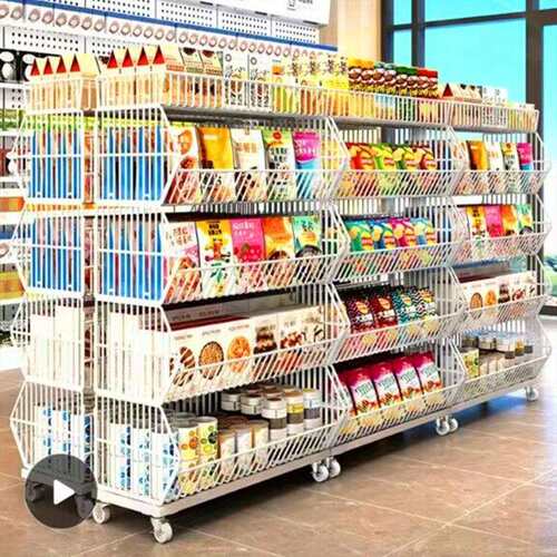 铁收纳网框摆摊玩具超市厨房便利店货架筐商品落地货架架商用篮筐