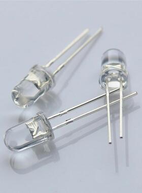 5MM磨砂蓝色雾状白散光灯5MM圆头雾状蓝光长脚led发光二极管