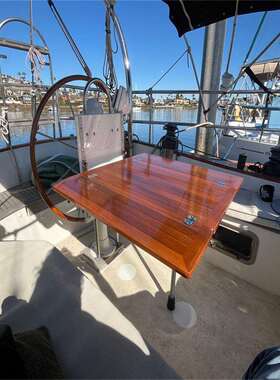 折叠翼式柚木桌面台面660/330x650,960/480x890mm游艇船舶配件