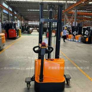 电动叉车1.5吨步行式液压升高堆垛机全电动堆高车升降装卸车