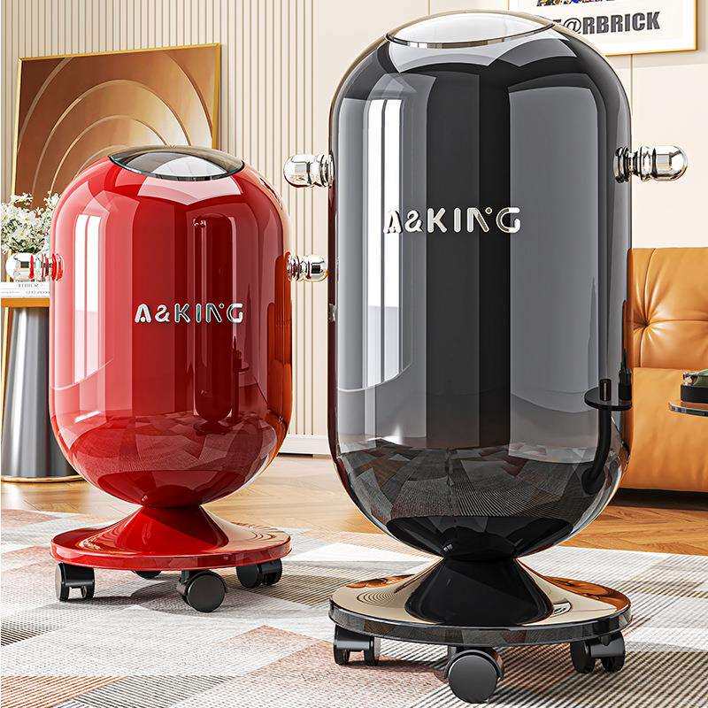 垃圾桶2026家用新款卧室客厅轻奢高档高颜值大容量带轮翻盖纸篓