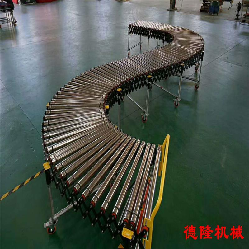 有无动力滚筒输送线304不锈钢滚筒转弯机伸缩铝型材输送机