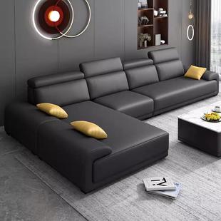 简约现代科技布客厅三人位小户型免洗新款乳胶布艺沙发2.7米3.4米